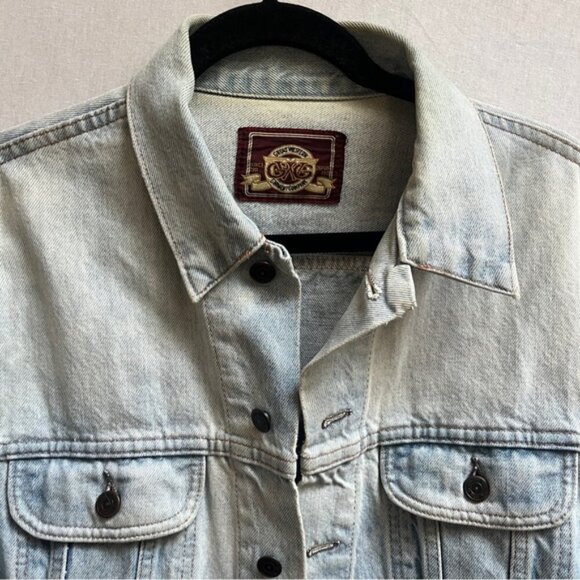 Vintage Great Western Garment Company oversize denim jean jacket Sz M - Picture 4 of 13